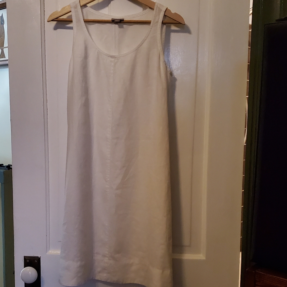 J. Jill White Linen, tank a-line dress, XS Petite - Picture 2 of 4
